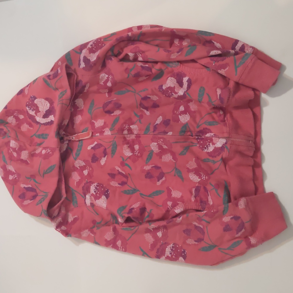 Floral Sweatshirt Jacket
